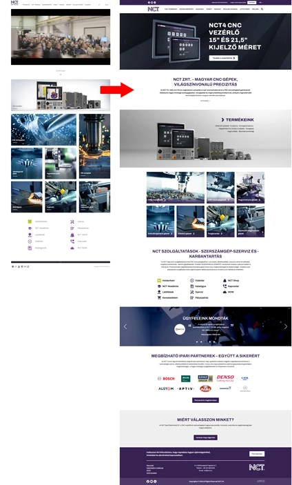 NCT.hu főoldal előtte utánna