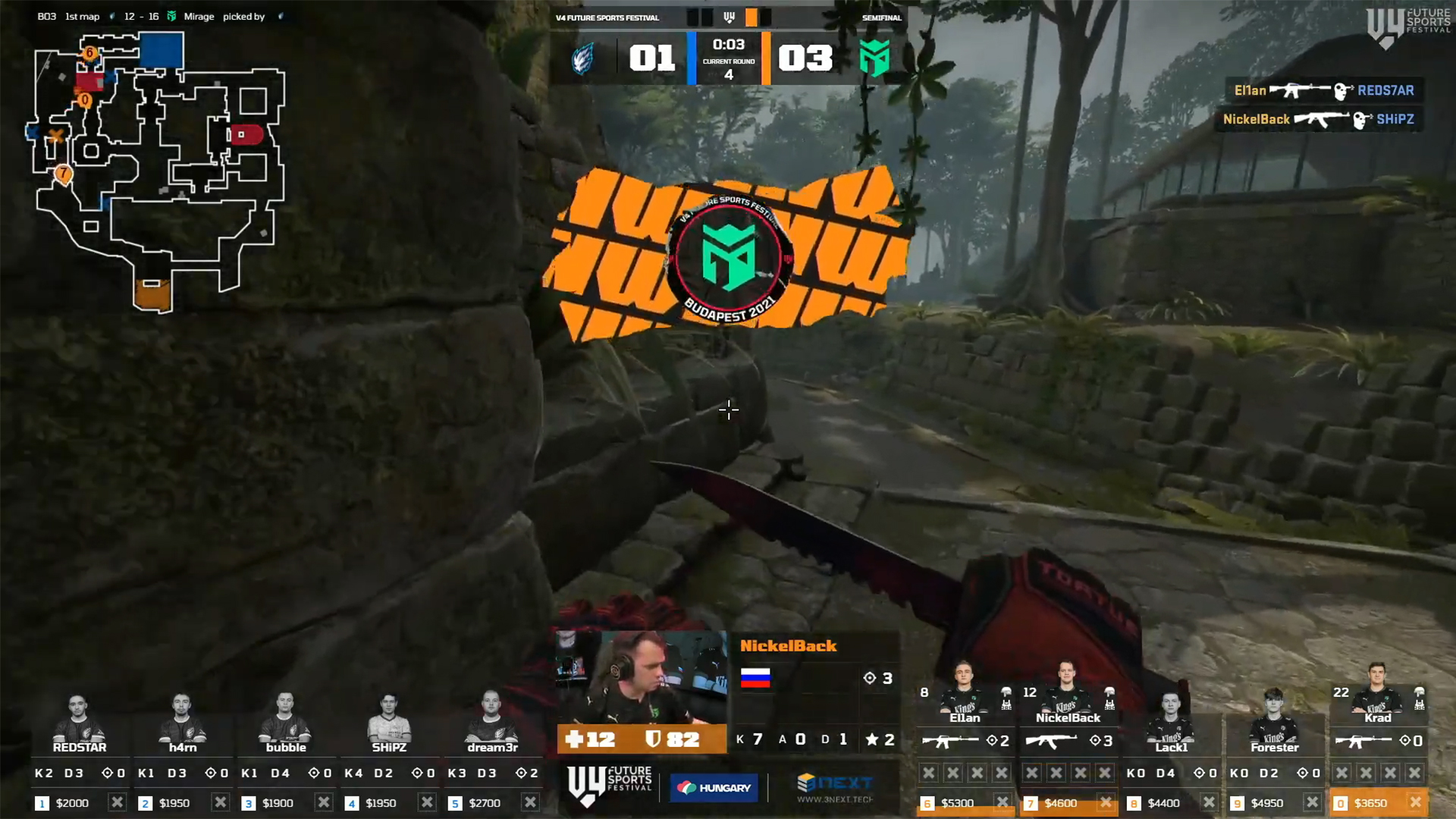 2021 V4 Future Sports Fest CS:GO HUD fejlesztés