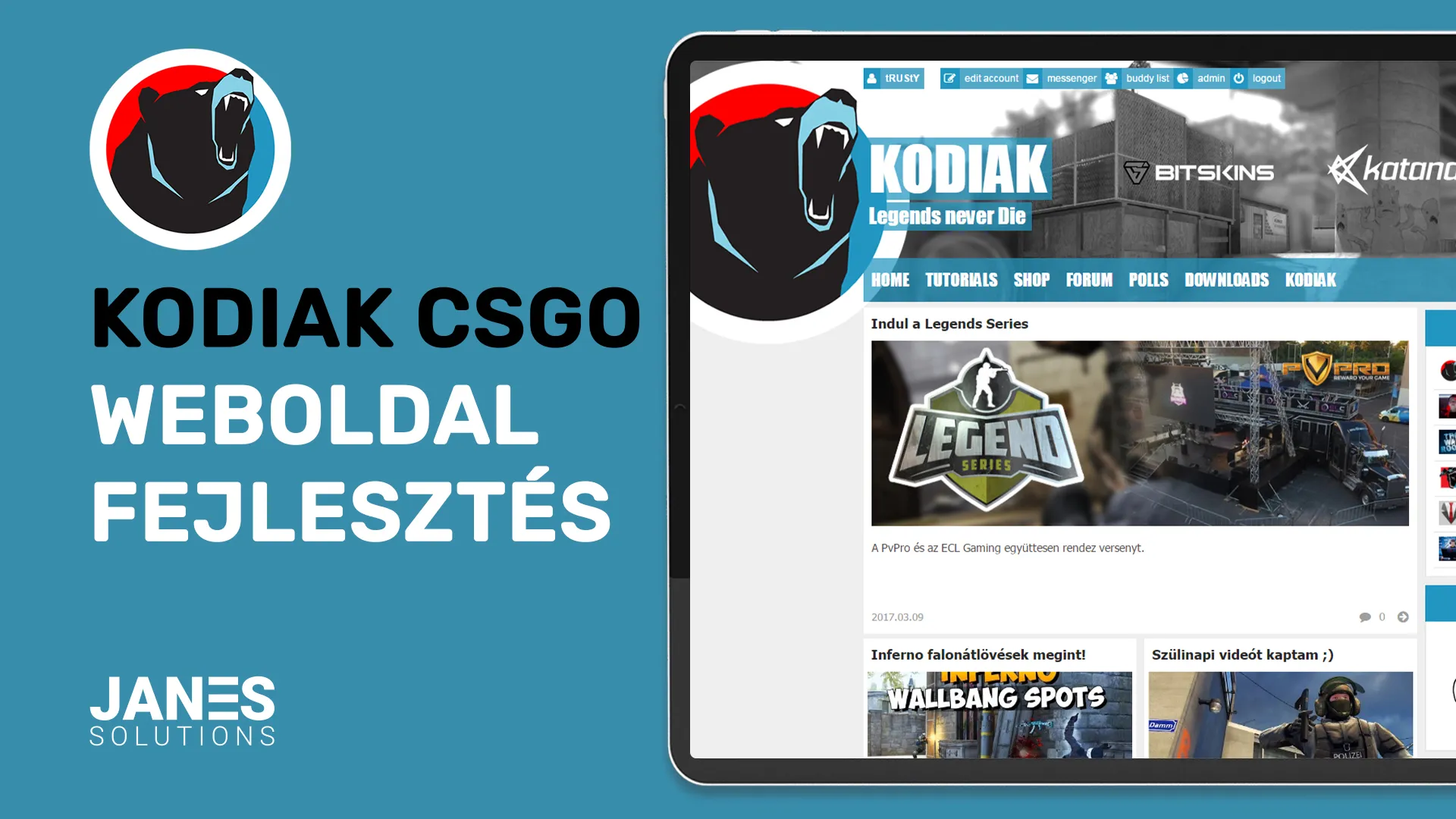 KODIAKCSGO – Gaming platform fejlesztés