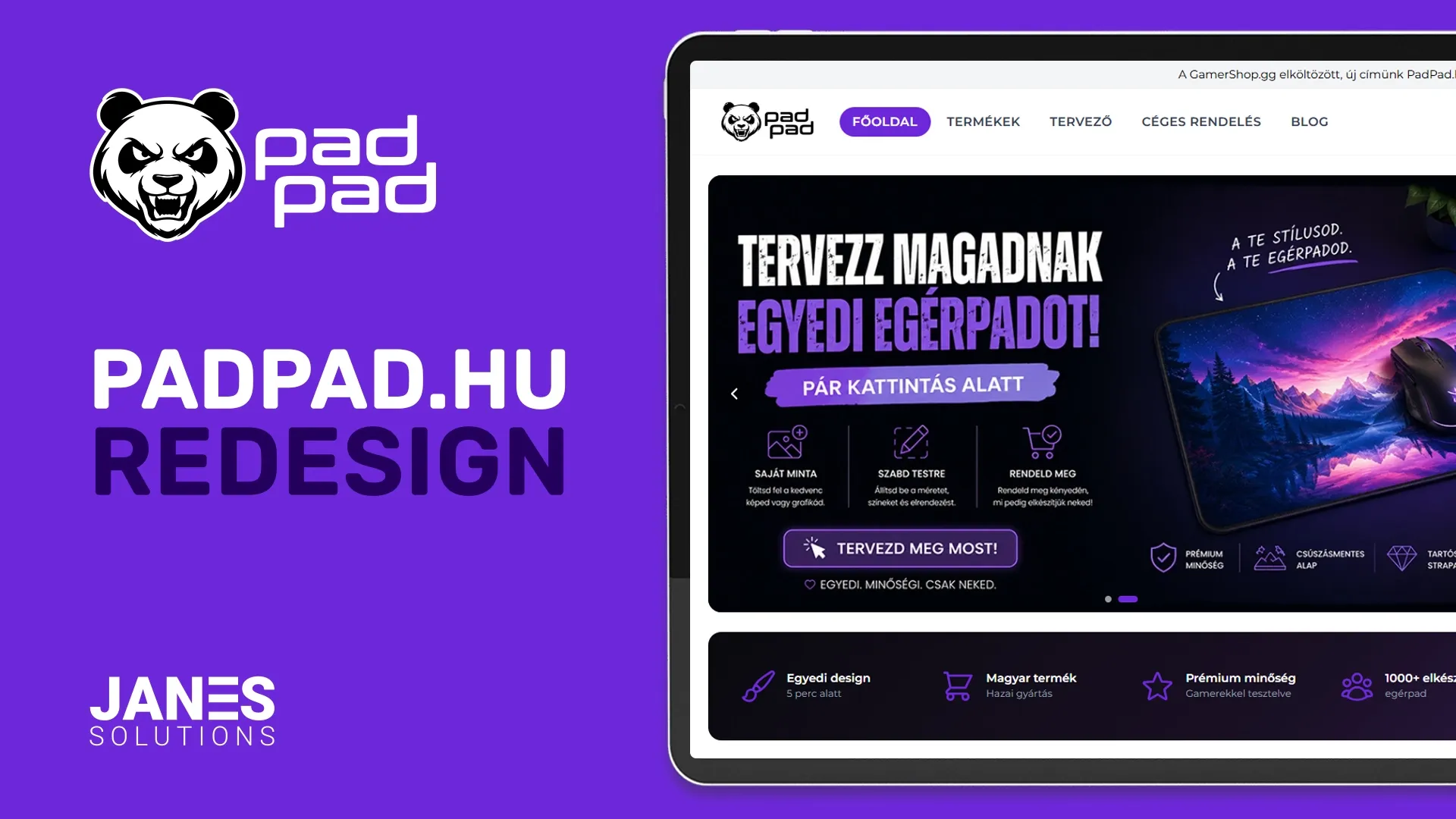 A PadPad.hu webshop ráncfelvarrása – design, SEO és termékportfólió újragondolása