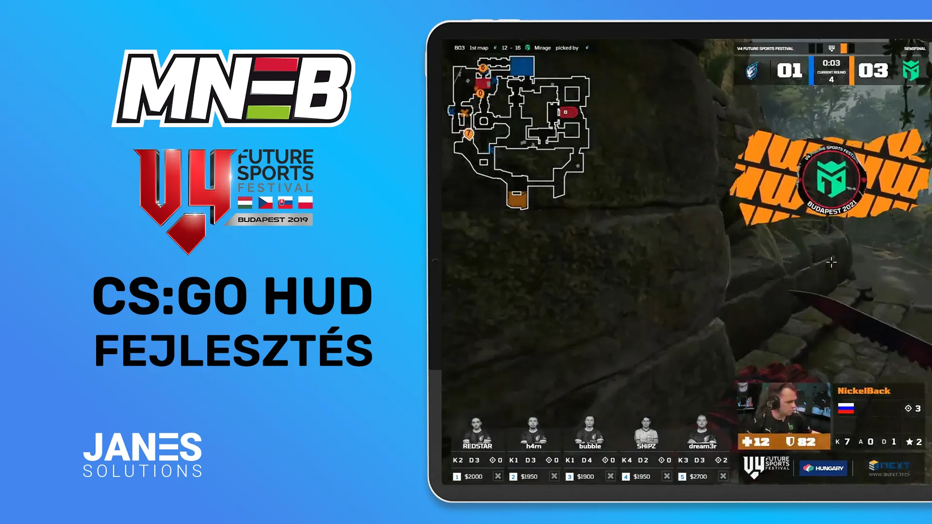 CS:GO broadcast HUD rendszerek fejlesztése